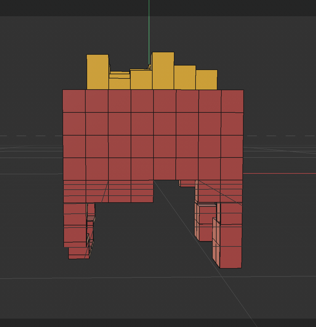 3D model of Minecraft Helmet, side view