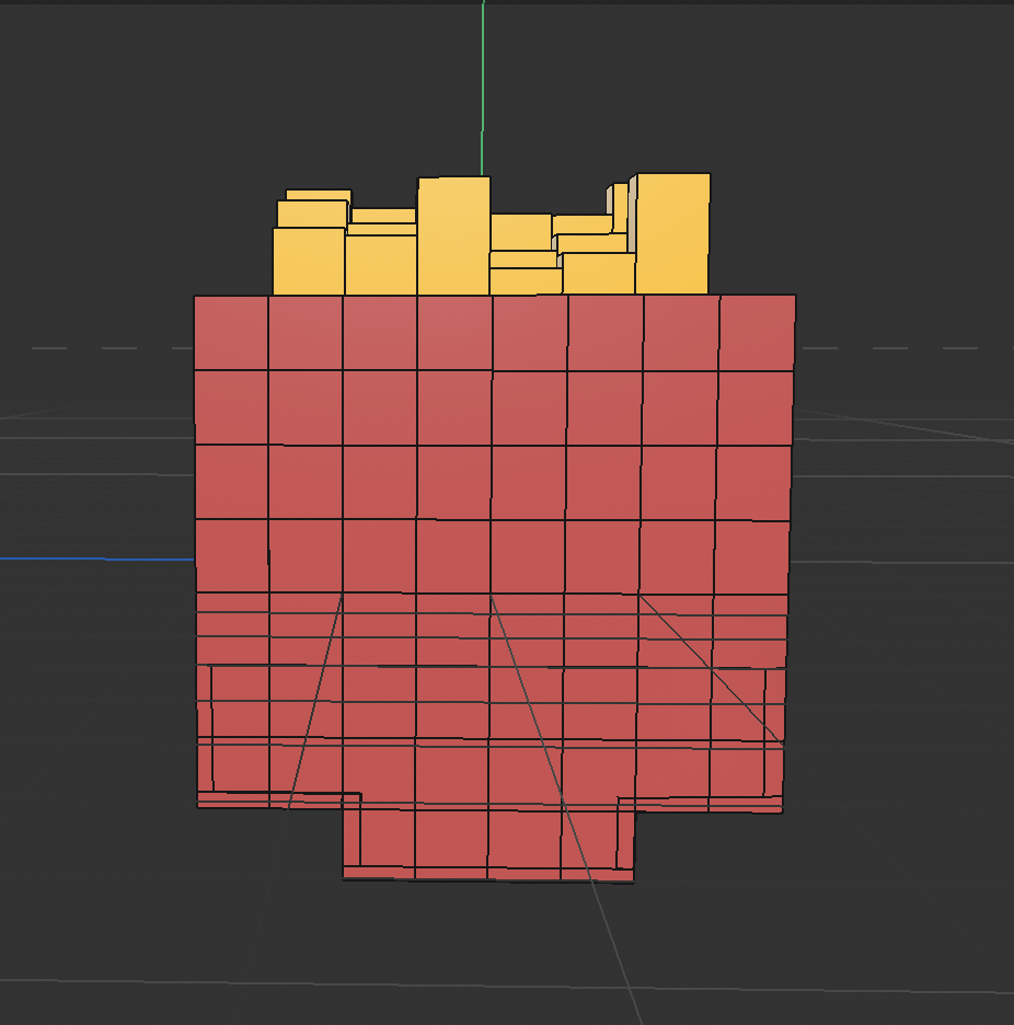 3D model of Minecraft Helmet, back view
